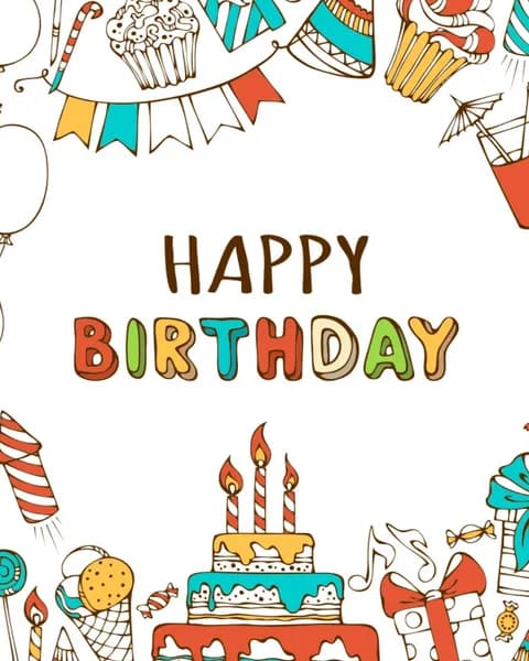The cover of a Thankbox sample birthday card